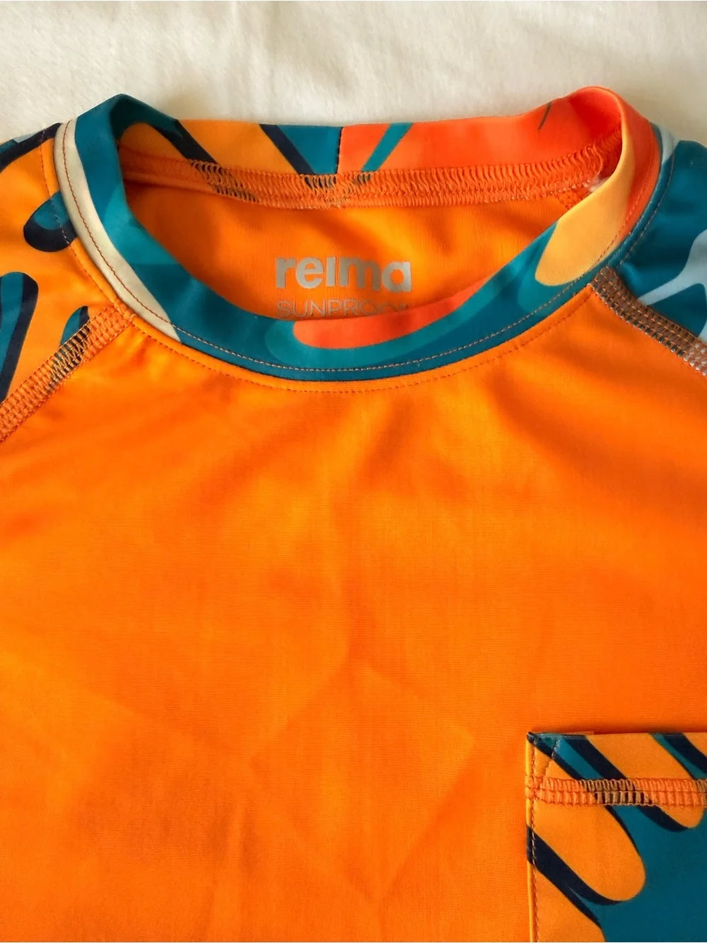 Reima Kids UV Rash Guard Set UPF 50 Orange & Teal Size 116 / 6Y - Picture 10 of 15
